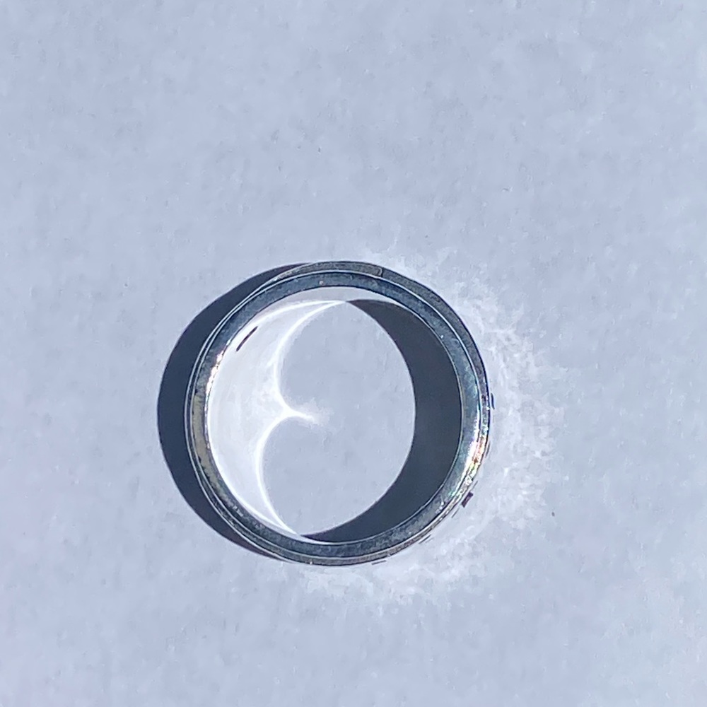 925 Sterling Silver Solid/Heavy Cross Fidget Ring - image 4